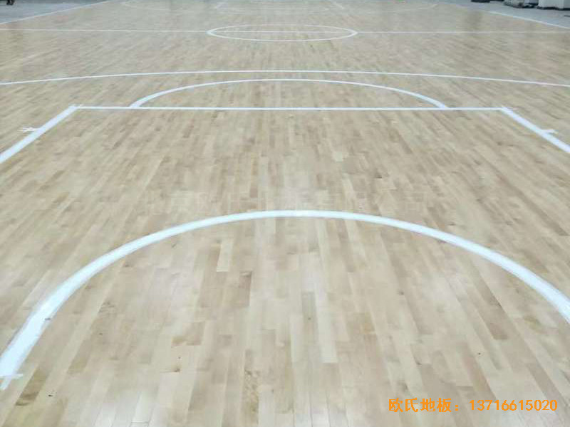 内蒙茂名旗安边防大队篮球馆运动地板施工案例5