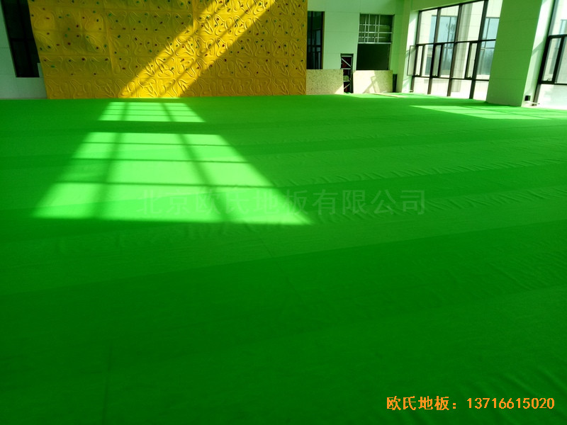 内蒙古乌兰察布公安局训练厅运动地板铺装案例3