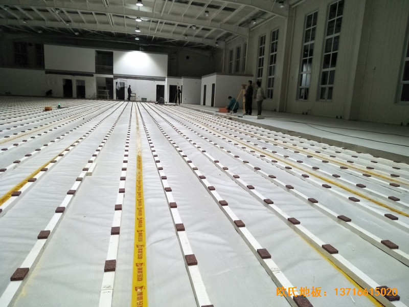 北京丽泽金融活动中心运动地板铺设案例1