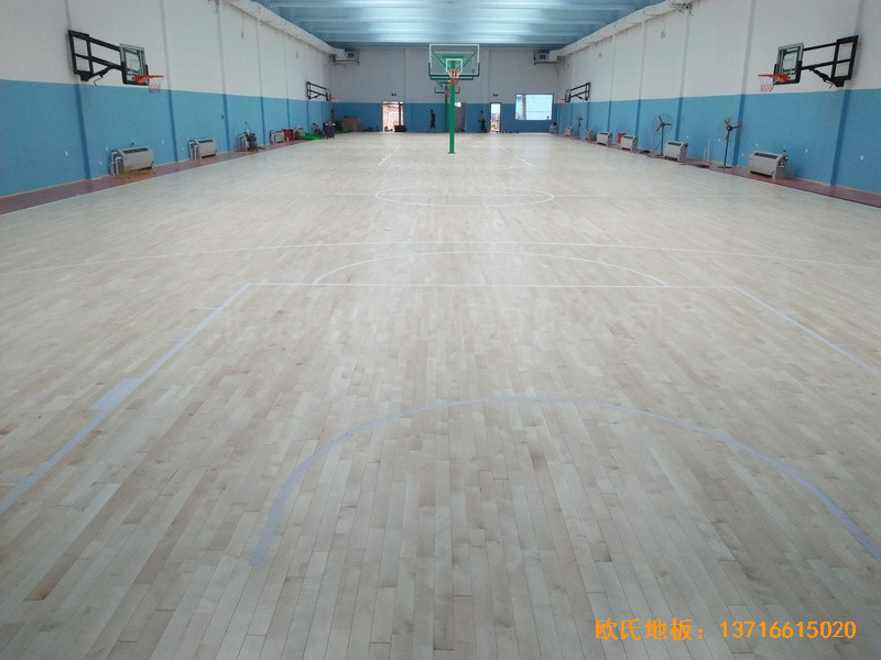 北京昌平体育健身俱乐部运动木地板施工案例0