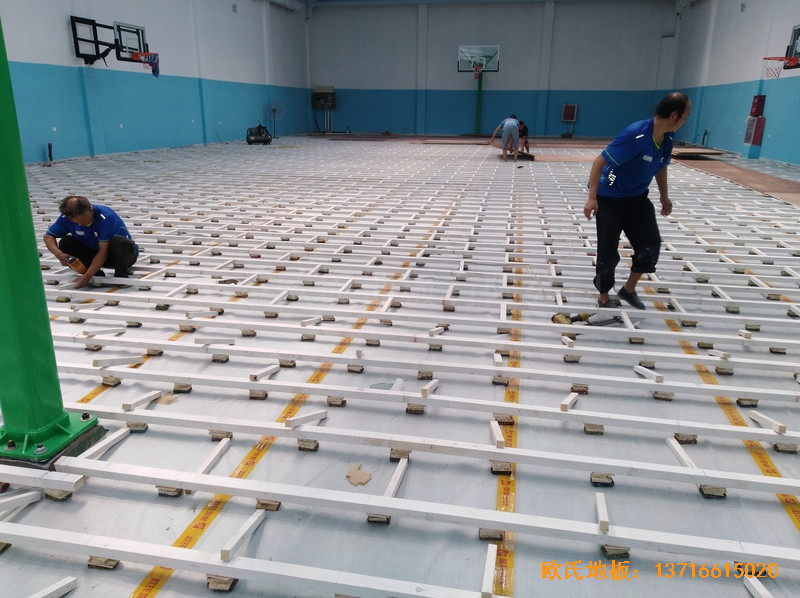 北京昌平体育健身俱乐部运动木地板施工案例2