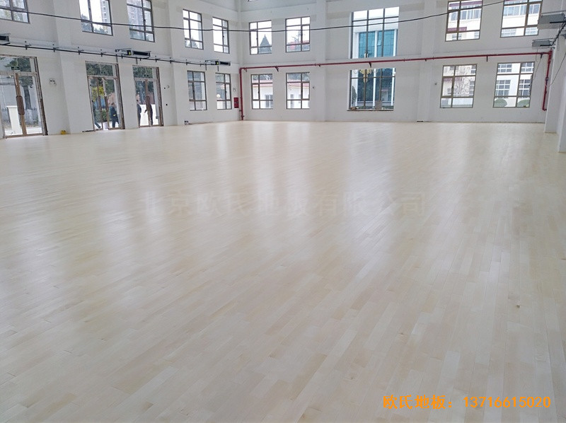 北京良乡1534部队运动馆体育地板铺装案例0