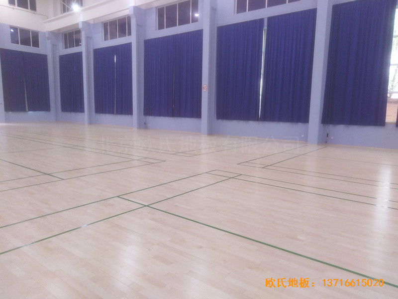 北京金通源健身中心体育木地板铺设案例4