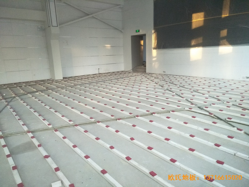 北京铁路局供电段运动馆运动木地板铺装案例1