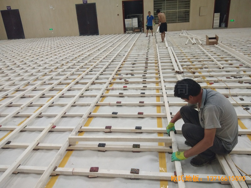 南充特战训练基地篮球馆运动地板安装案例1