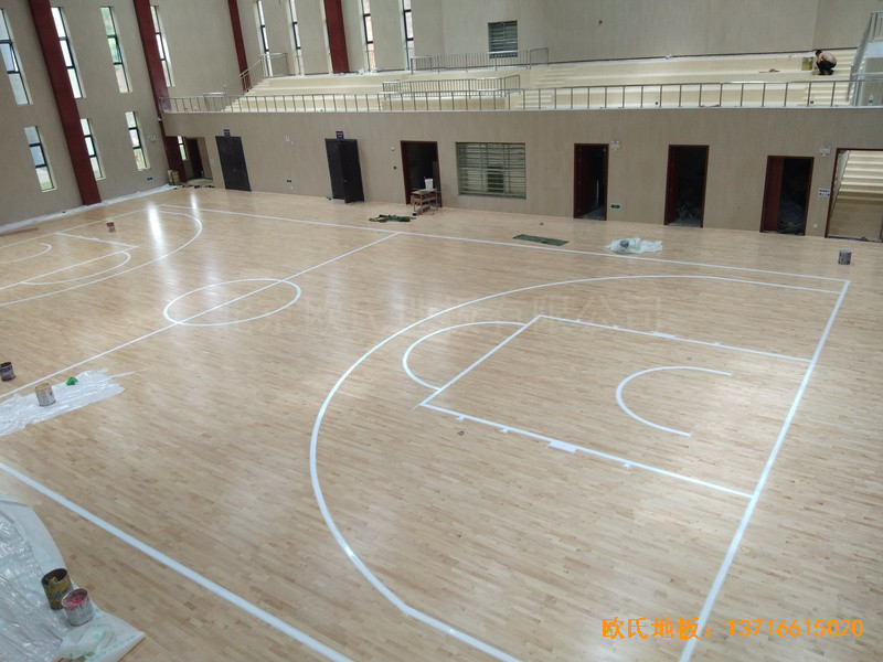 南充特战训练基地篮球馆运动地板安装案例4