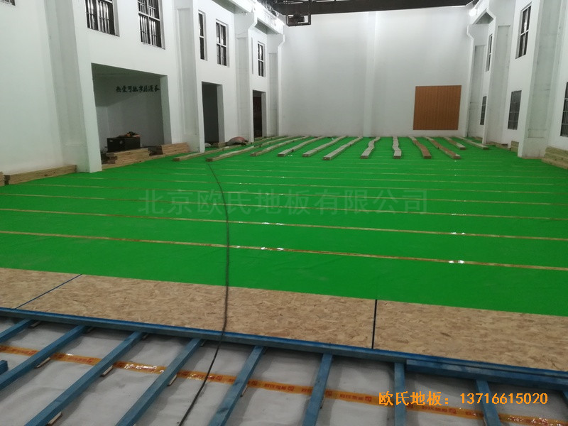 南昌赤练排球馆运动木地板施工案例2