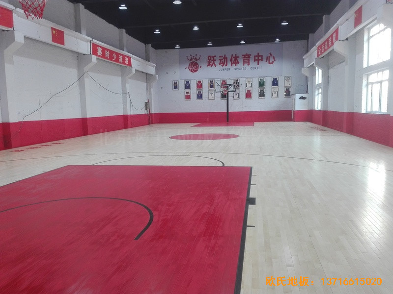 吉林珲春跃动体育中心体育地板安装案例4