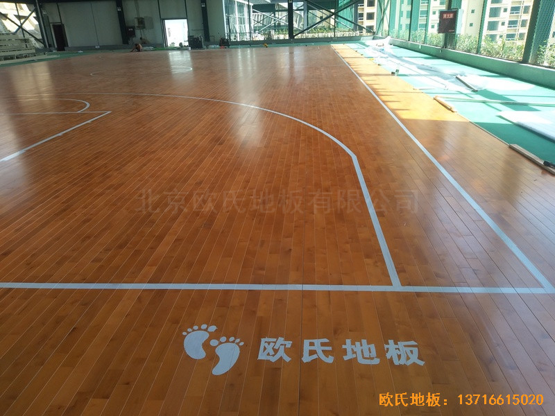 四川泸州合江县人民法院篮球馆运动木地板铺设案例3