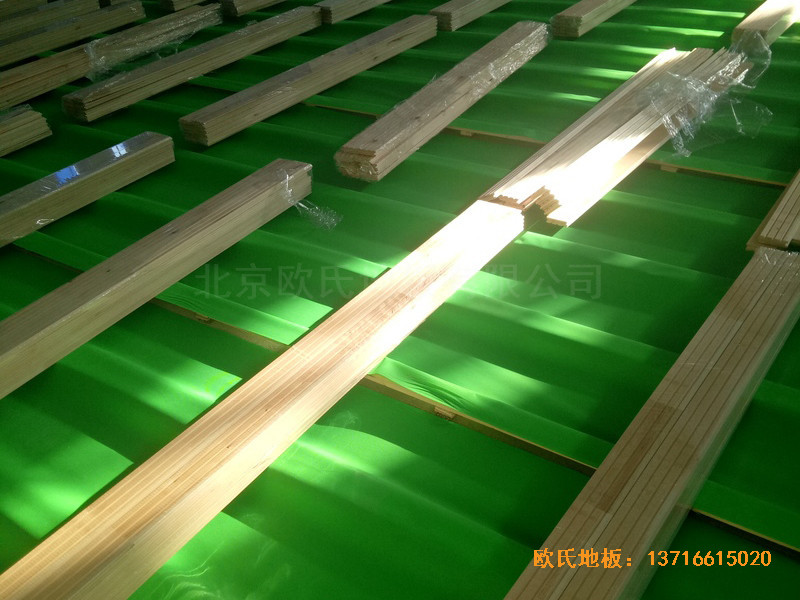 图们铁路运动馆运动地板施工案例2