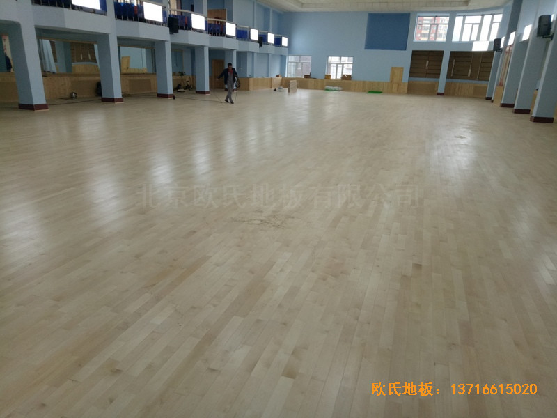 图们铁路运动馆运动地板施工案例4