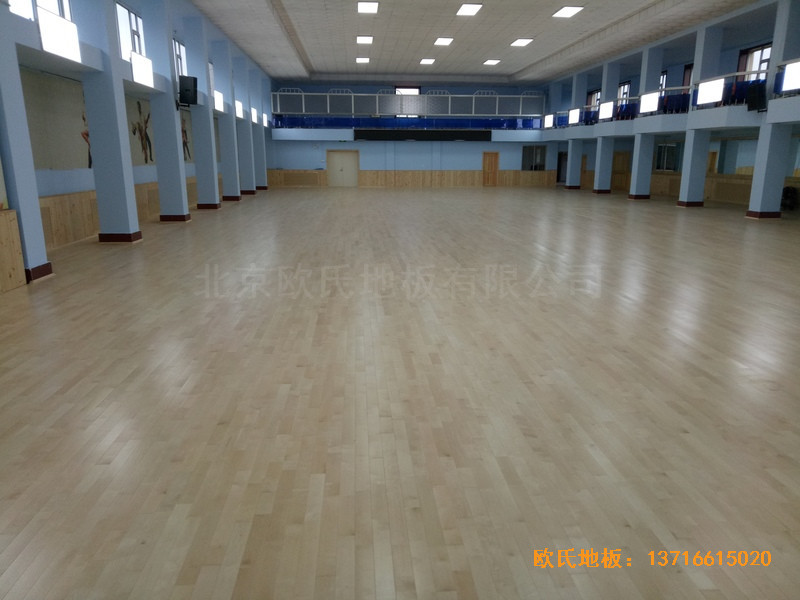 图们铁路运动馆运动地板施工案例5