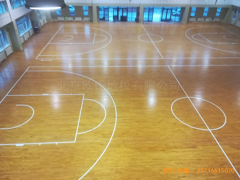 宁夏银川试验中学篮球馆运动木地板铺装案例5