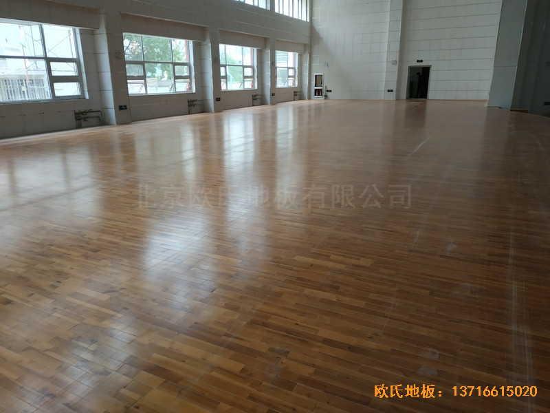 宁夏银川试验中学舞台运动地板铺设案例0