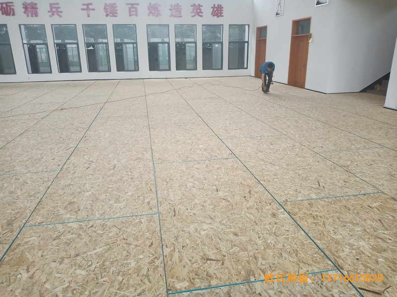 宁波中国石油储蓄基地运动馆运动地板安装案例2