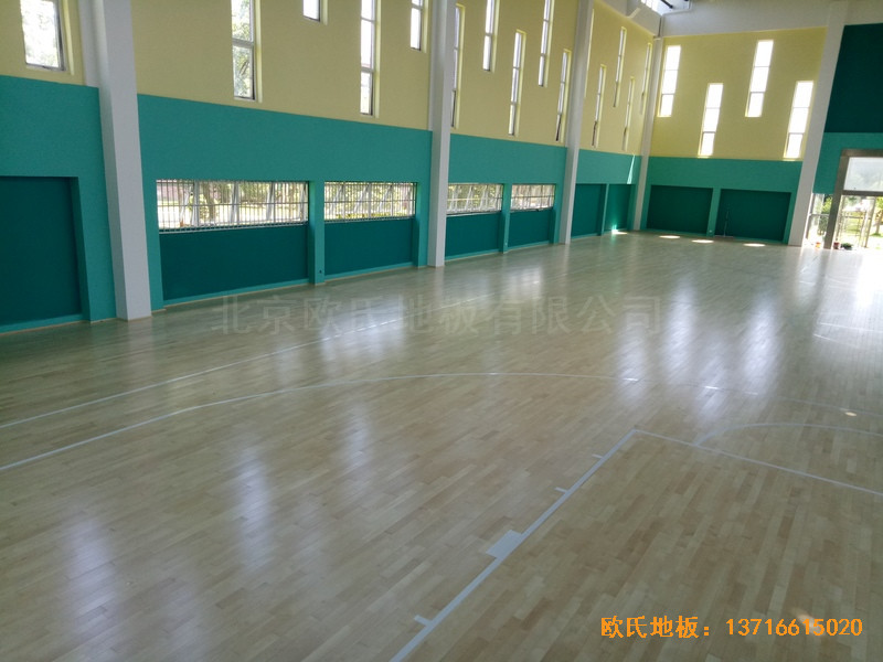 宁波至城学校篮球馆运动地板安装案例4