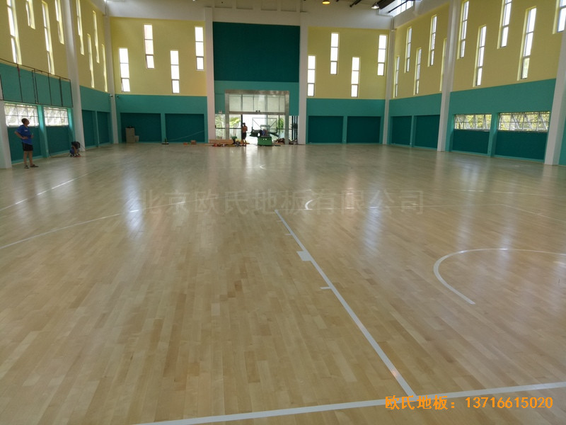 宁波至城学校篮球馆运动地板安装案例5