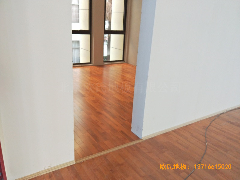 安徽上派学区中心学校篮球馆体育木地板安装案例3