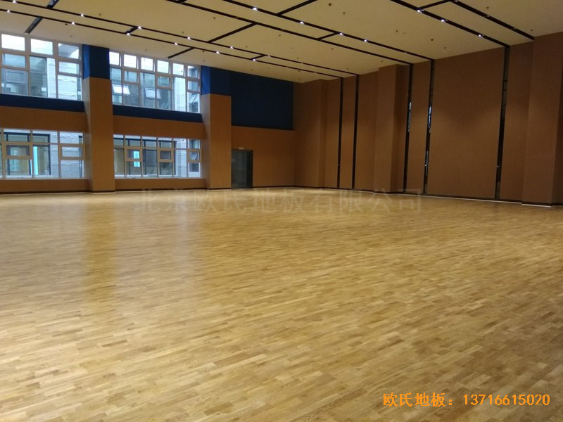 山东临沂掌舵会所运动馆运动地板铺设案例4