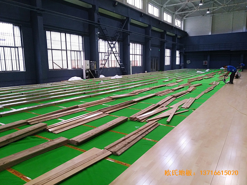 山东同昌23号篮球馆体育地板施工案例3