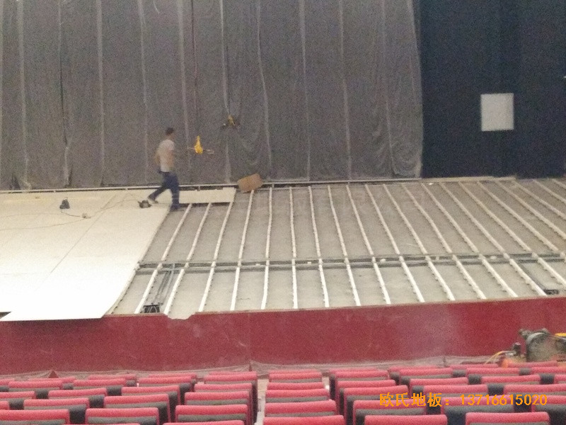 唐山师范学院舞台运动地板铺设案例