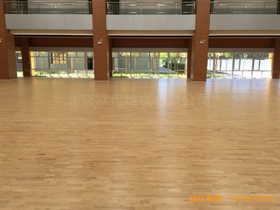 山西晋中榆次区寇村小学运动馆体育地板安装案例