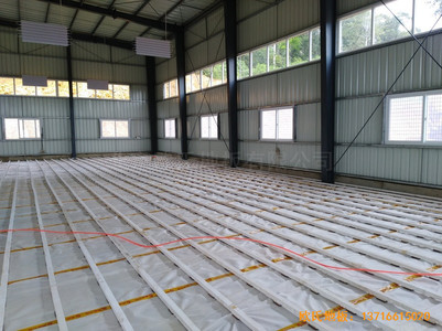 巴布亚新几内亚羽毛球馆运动木地板安装案例