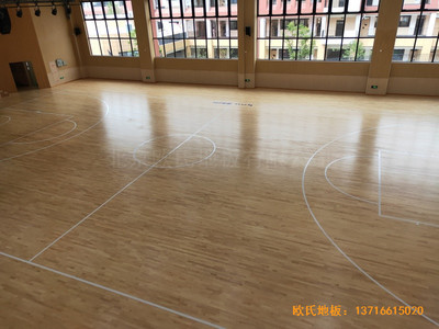 杭州高中启成校区篮球馆体育地板施工案例