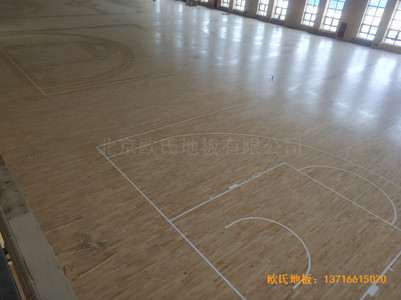 榆林神华煤制油公司篮球馆运动木地板铺设案例