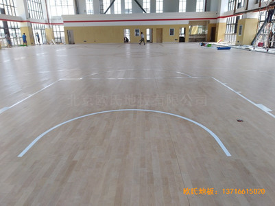 云南倪家营第三小学篮球馆运动地板安装案例
