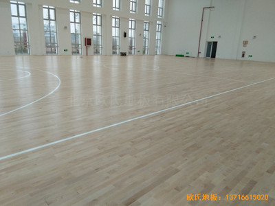 浙江温岭石桥头中心小学篮球馆运动木地板铺装案例