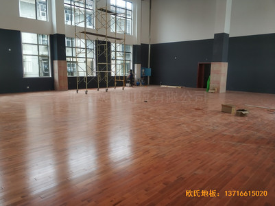 湖南常德人民银行运动馆体育木地板安装案例