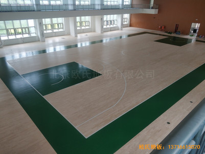 潭柘寺1311武警部队篮球馆体育地板安装案例