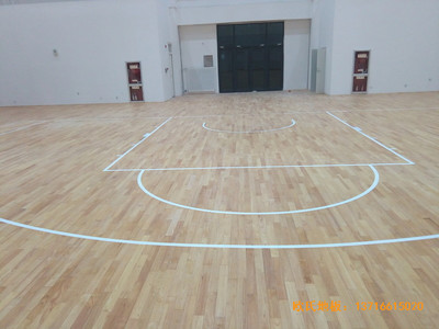 银川北师大银川小学篮球馆运动地板铺设案例