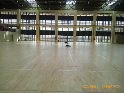 云南滇西技术大学总部篮球馆运动木地板施工案例