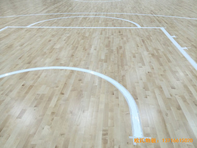 内蒙茂名旗安边防大队篮球馆运动地板施工案例