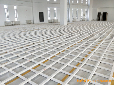 北京房山长阳小学训练馆体育木地板施工案例