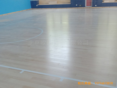 北京顺义供电局篮球馆体育地板施工案例