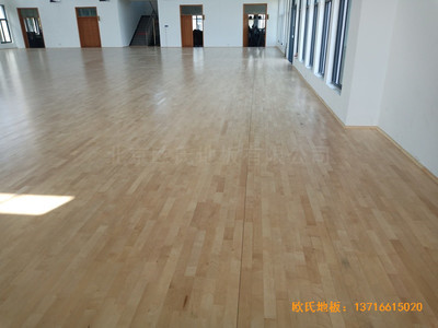宁波至城学校篮球馆运动地板安装案例