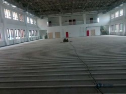 悬浮式篮球场地木地板施工流程