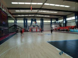 悬浮式体育篮球木地板施工